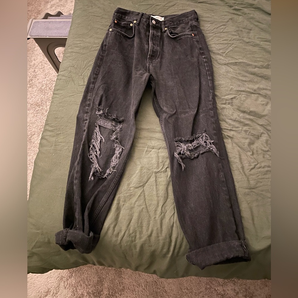 Mango (MNG) Selina Black High Rise Jeans